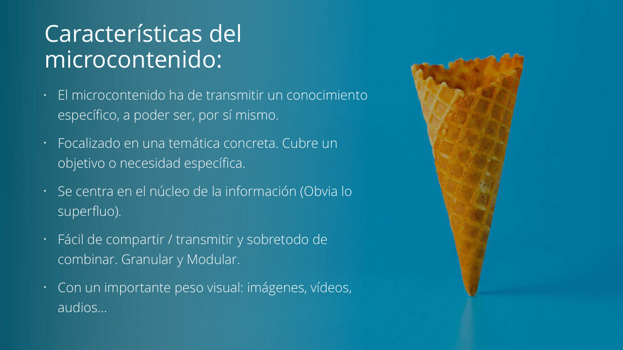 Presentación: conceptos clave del microlearning — 6 / 22