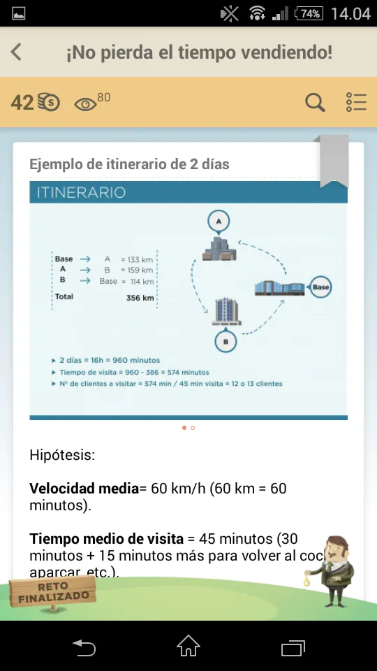 Ejemplo de itinerario de 2 días
