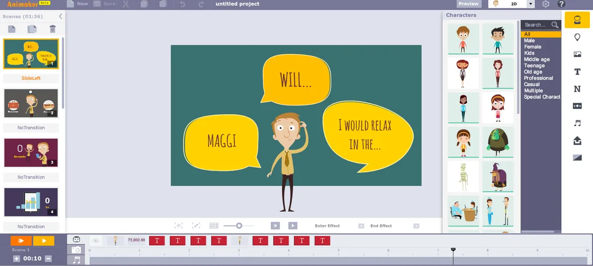 Comparativa de servicios para la creación de vídeos - Animaker