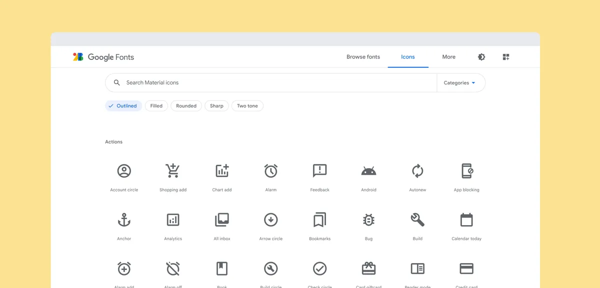 Google Icons / Material Icons