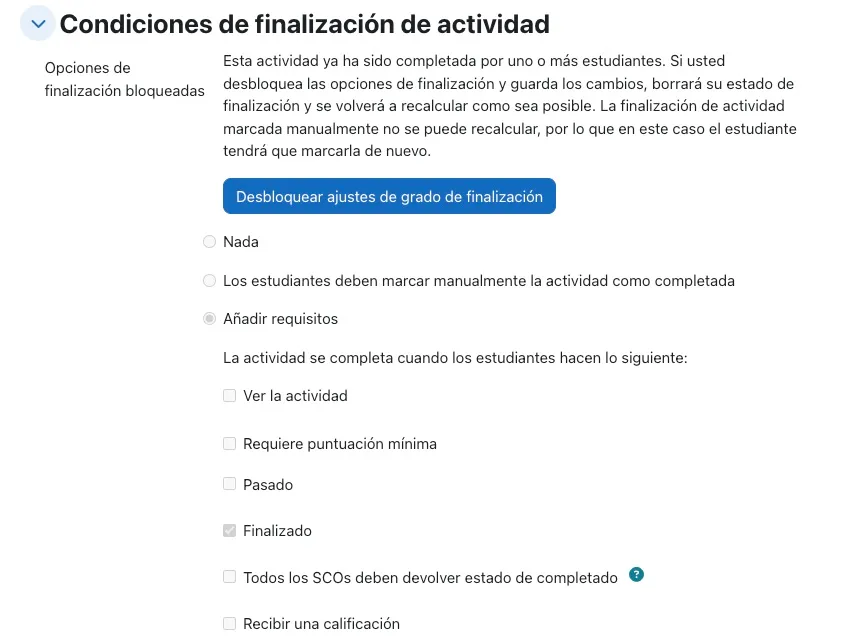 Capturar el seguimiento SCORM en Moodle con Articulate RISE 360