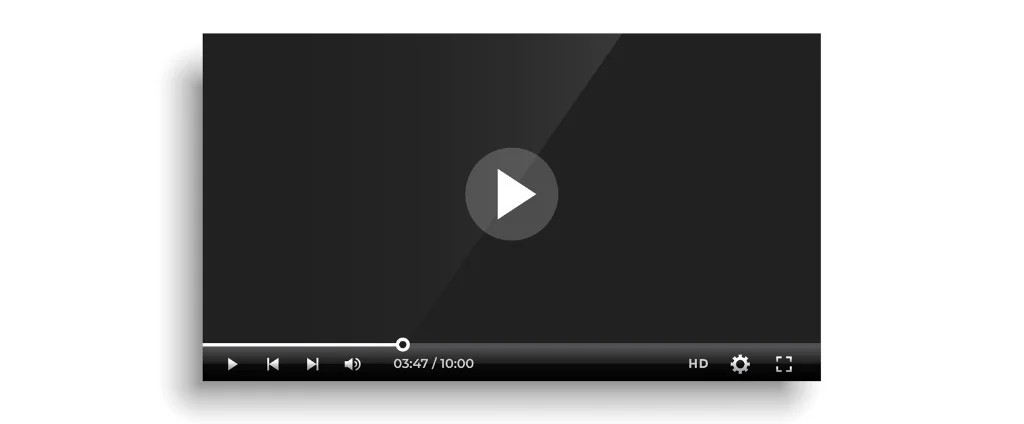 Reproductor de vídeo con botón de play: producción de vídeo didáctico